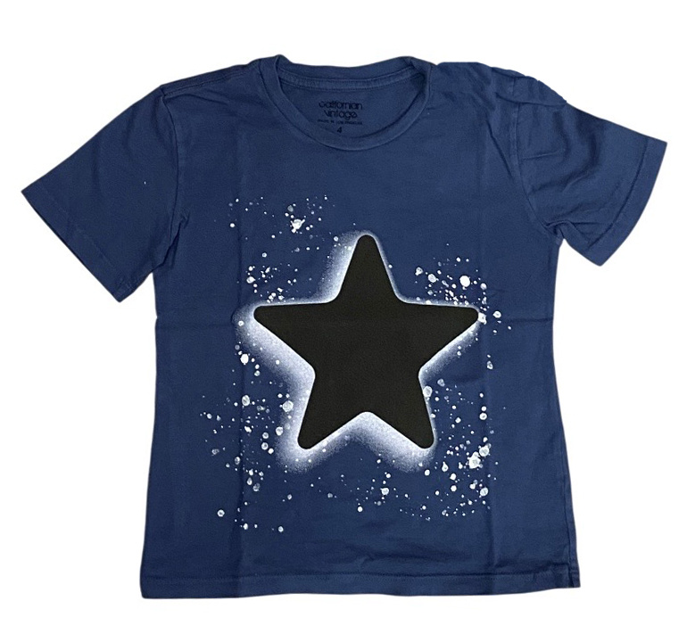 Cal Vintage Navy Star SS Tee