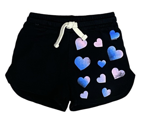 Cal Vintage Black Heart Shorts