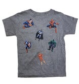 Super Heroes Print Grey SS Tee