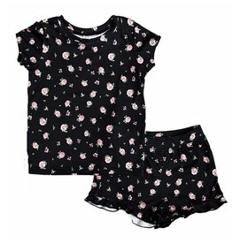 Sofi Black Floral Infant Short Set