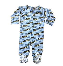 Sweet Bamboo Rev Your Engine Zipper Footie