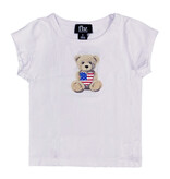 FBZ Bear w Flag Heart Rib SS Tee