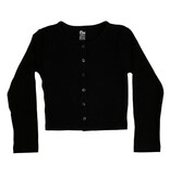 FBZ Black Ribbed Cardigan