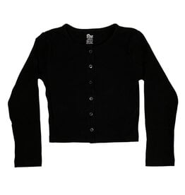 FBZ Black Ribbed Cardigan