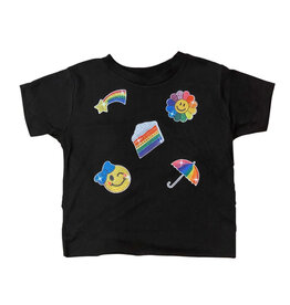 Stickerbeans Black SS Tee