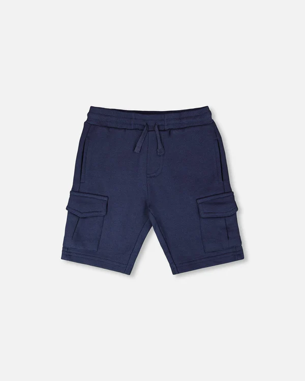 Deux par Deux Blue Infant Cargo Shorts