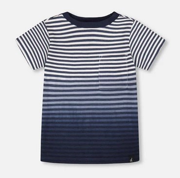 Deux par Deux Blue Stripes Infant SS Tee