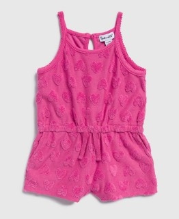 Splendid Hibiscus Terry Heart Infant Romper