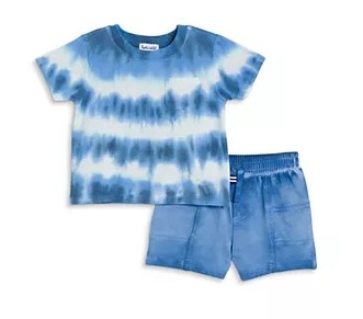 Splendid Blue Dip Dye Infant Short Set