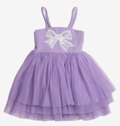 Petite Hailey Lucy Lilac Bow Tutu Dress