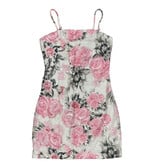 FBZ Pink Floral Stretch Sequin Dress