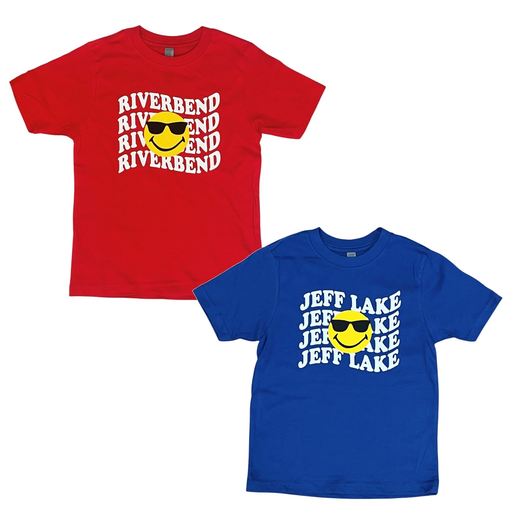 Boy's Smiley Wave Custom Camp Tee