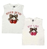 Leopard Bow Cherries Custom Camp Tee