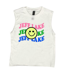 Neon Smiley Wave Custom Camp Tee
