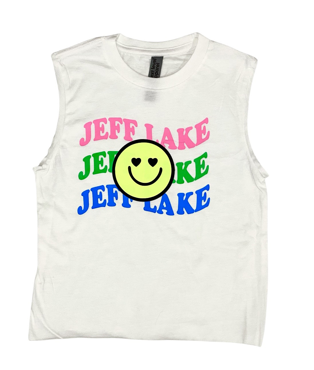 Neon Smiley Wave Custom Camp Tee