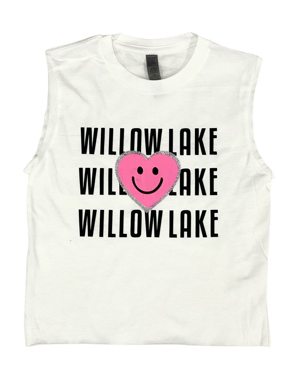 Smiley Heart Pink Camp Names Custom Camp Tee