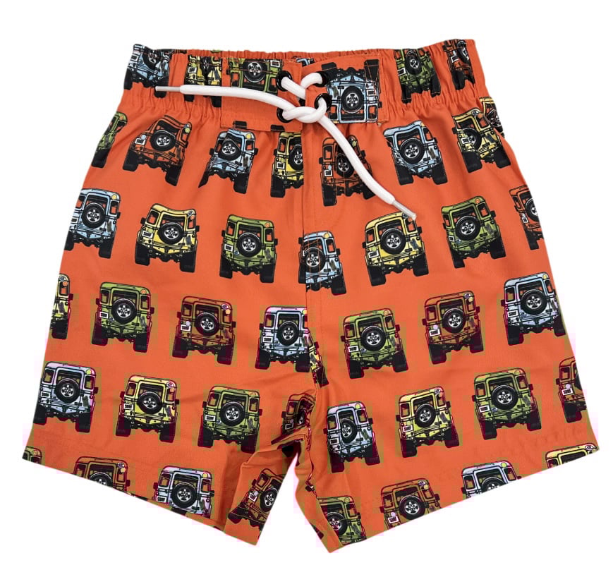 Mish Orange Jeep Infant Swimsuit