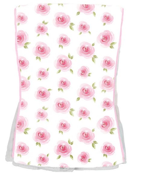 Baby Jar Rosebuds Burp Cloth