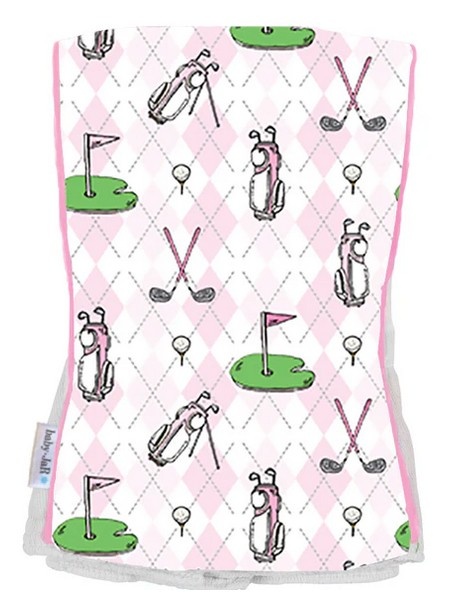 Baby Jar Pink Tee Time Burp Cloth