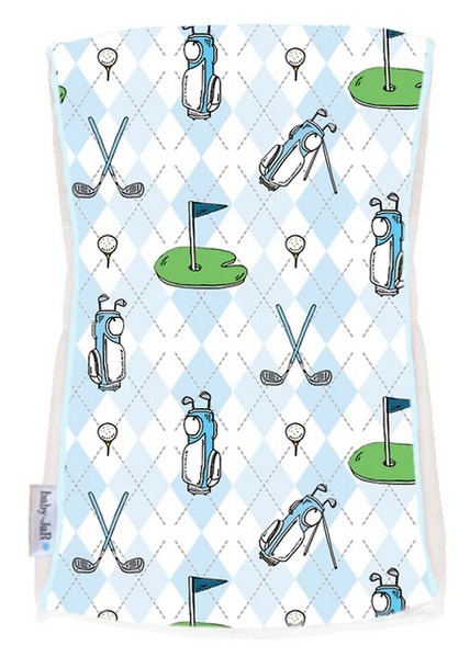 Baby Jar Blue Tee Time Burp Cloth