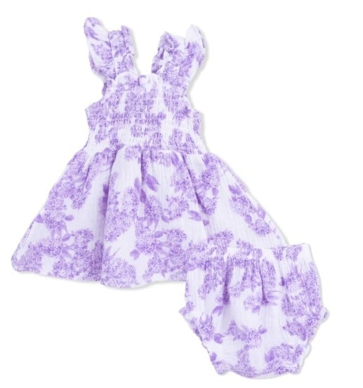 Angel Dear Lilac Floral Gauze Set