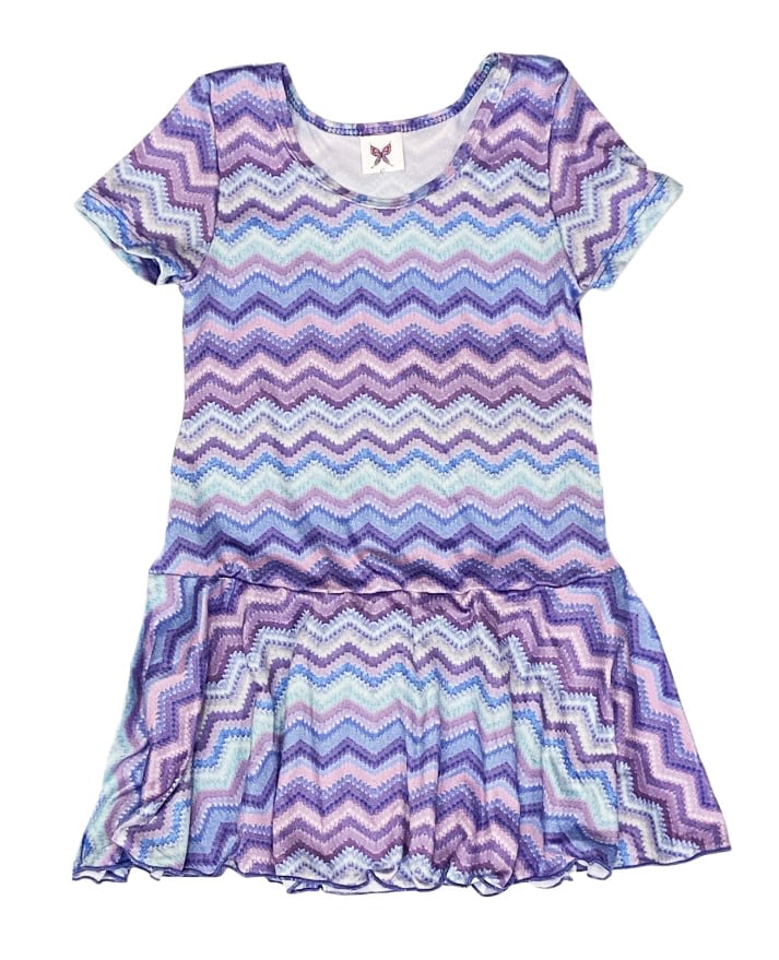 Social Butterfly Lilac Zig Zag  SS Dress