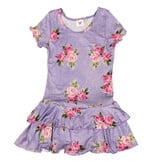 Social Butterfly Lilac Denim Roses SS Dress