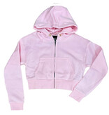 KatieJNYC Ballet Pink Cropped Zip Hoodie