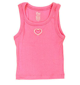 FBZ Cut Out Heart Pretty Pink Tank Top