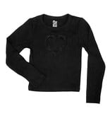 FBZ Heart Embroidery LS Ribbed Top