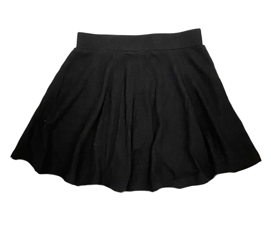 FBZ Black Ribbed Circle Skirt