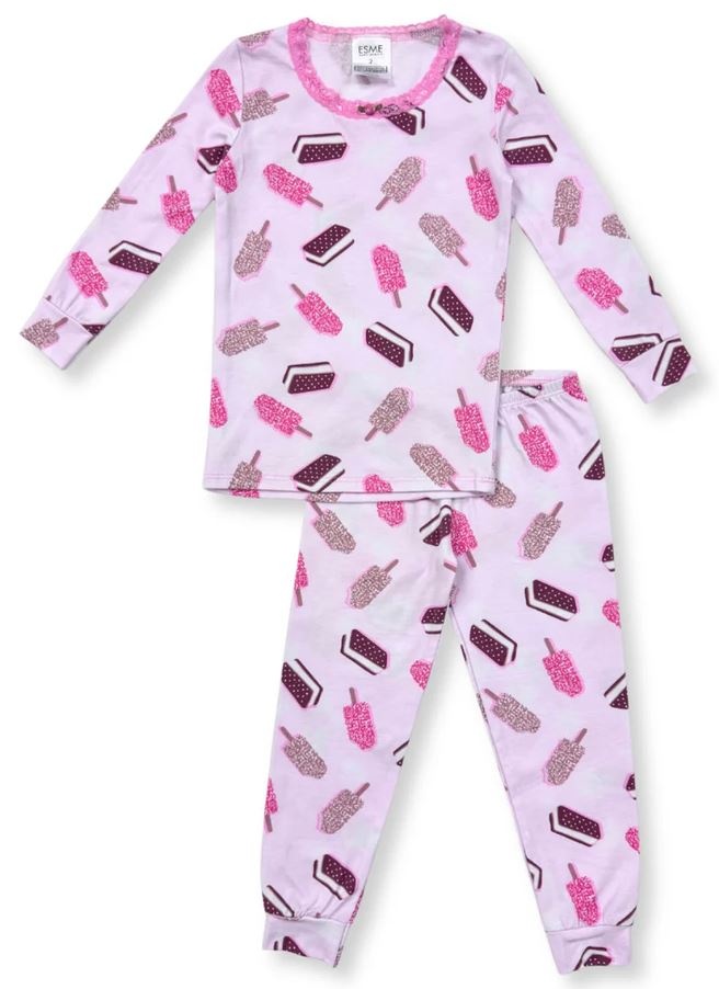 Esme Pink Crunch Bar PJ Set