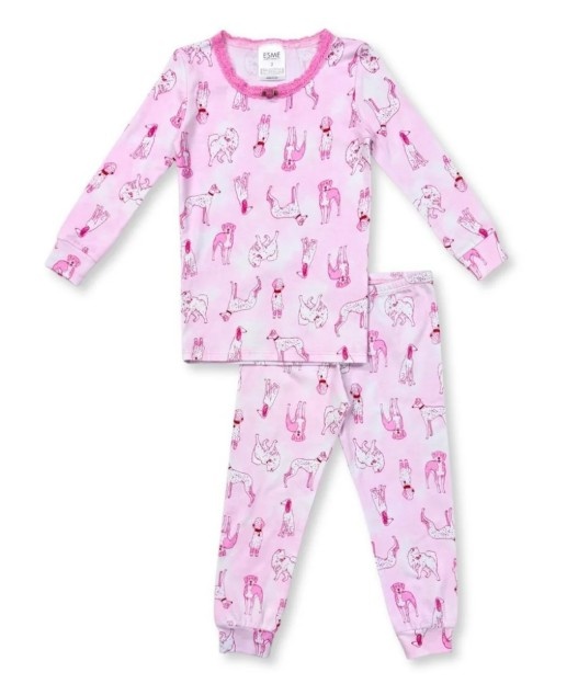 Esme Pink Paw Club Infant PJ Set