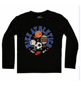Nike Athletics Sports  Black Dri-Fit  LS Tee