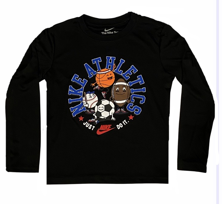 Nike Athletics Sports  Black Dri-Fit  LS Tee