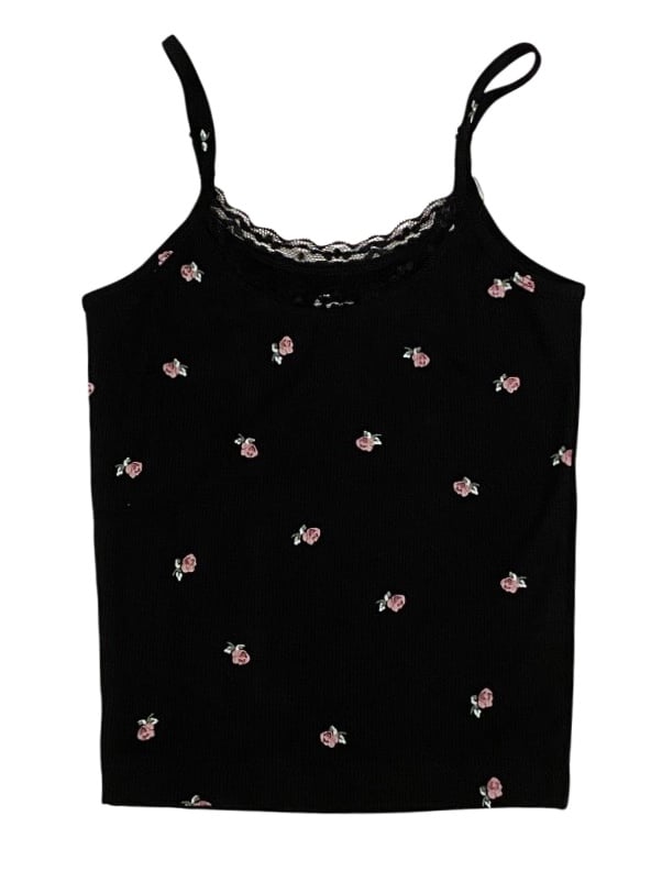 FBZ Rosebud Ribbed Cami Tank