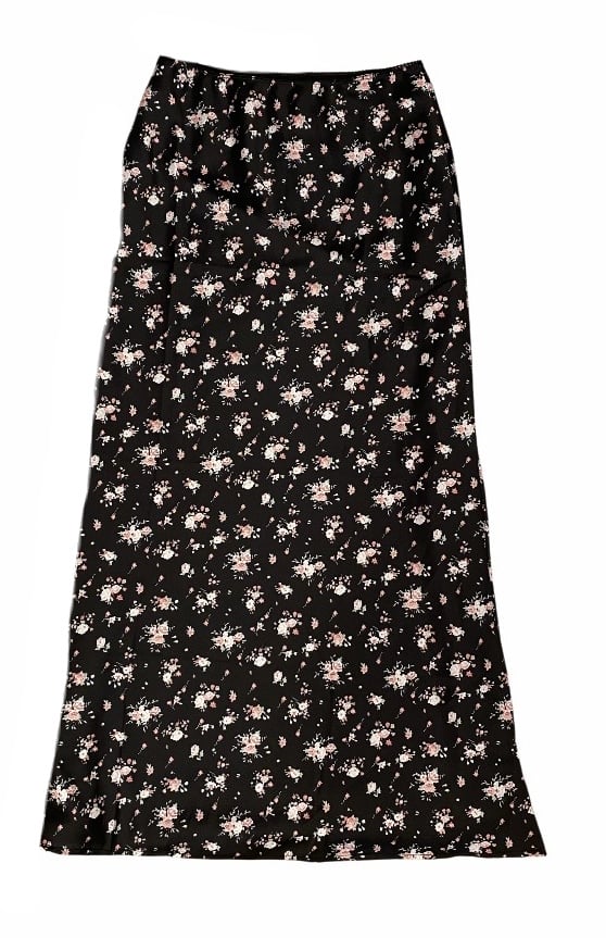 FBZ Rose Bunches Long Satin Skirt
