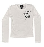 FBZ Wht/Blk Ribbon LS Top