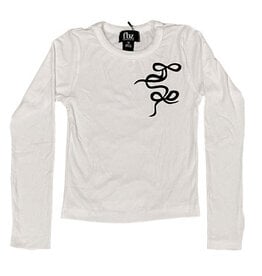 FBZ Wht/Blk Ribbon LS Top