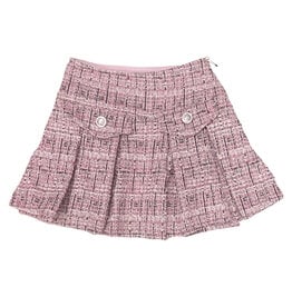 FBZ Pink Stretch Tweed Skirt