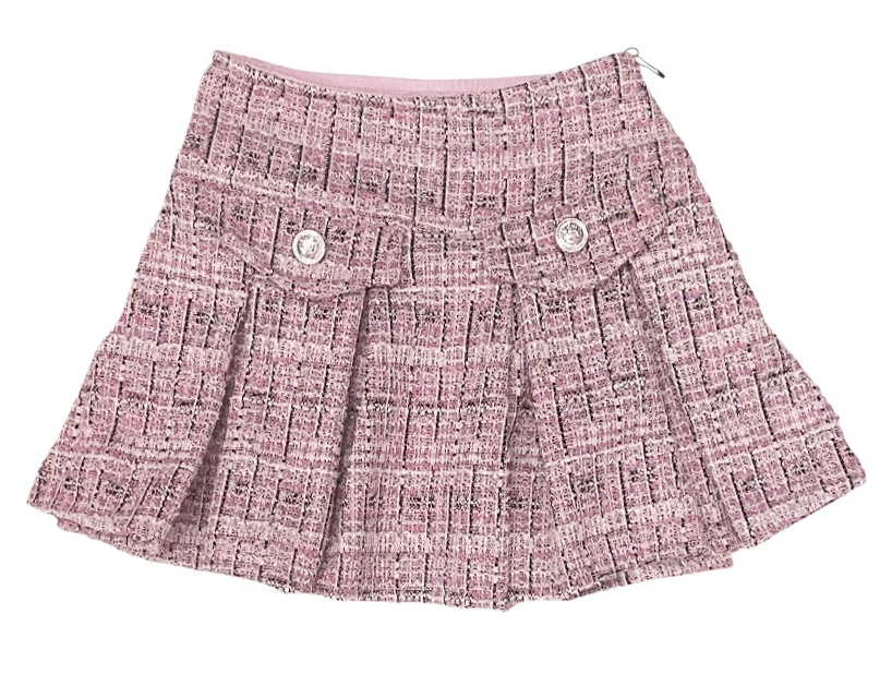 FBZ Pink Stretch Tweed Skirt