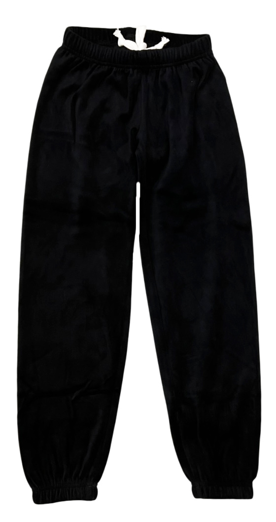 KatieJ NYC Blk Velour Jade Jogger