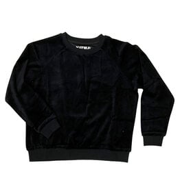 KatieJ NYC Blk Velour Jade Pullover