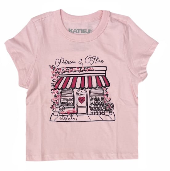 KatieJ NYC Baby Pink Bakery Boxy SS Tee