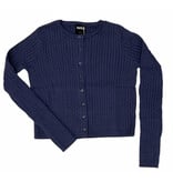 KatieJ NYC Navy Cableknit Cardigan