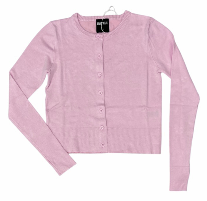 KatieJ NYC Baby Pink Soft Knit Jessie Cardigan