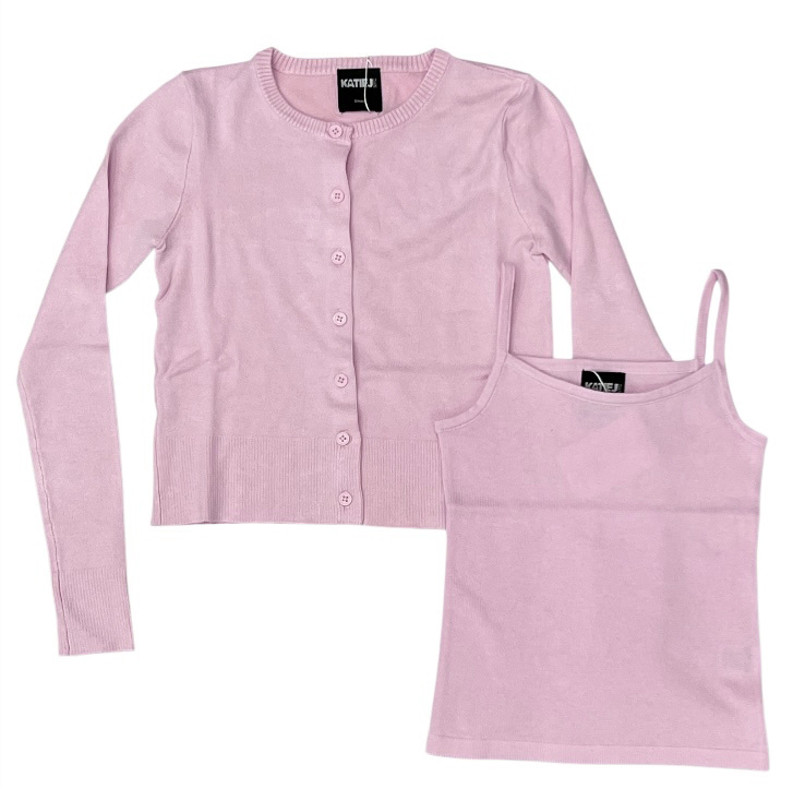 KatieJ NYC Baby Pink Soft Knit Jessie Cardigan