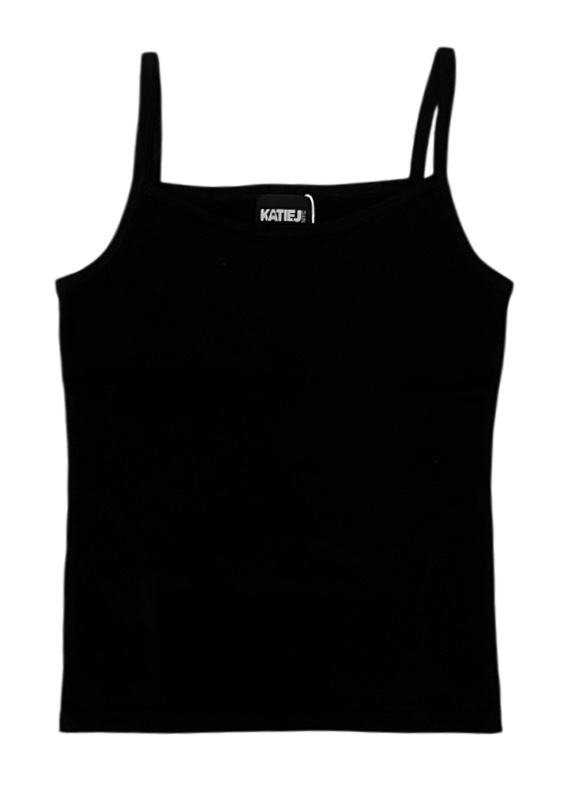 KatieJ NYC Blk Soft Knit Rory Cami Tank