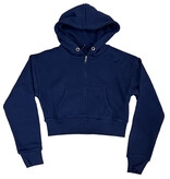 KatieJ NYC Dylan Evening Blue Cropped Zip Hoodie