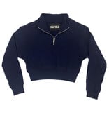KatieJ NYC Evening Blue Dylan 3/4 Zip Sweatshirt